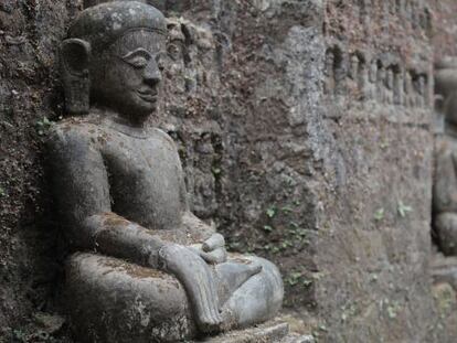 Templo de Koe-Taung, el mayor del recinto arquelógico de Mrauk U, en Myanmar, la antigua Birmania.