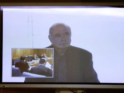 José María Aldaia declara por videoconferencia en el juicio por su secuestro.