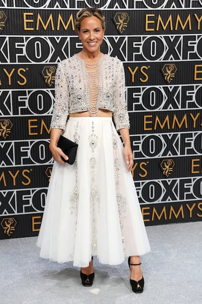 La actriz estadounidense Maria Bello, con 'look' de Georges Hobeika.