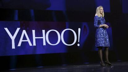 Marissa Mayer durante uma conferência no CES de 2014.