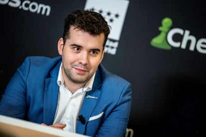 Ian Niepómniashi, durante la conferencia de prensa de este martes en el Palacio de Santoña