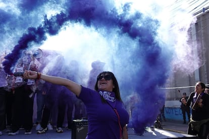 Manifestación en los juzgados del Reclusorio Preventivo Varonil Oriente el 27 de noviembre