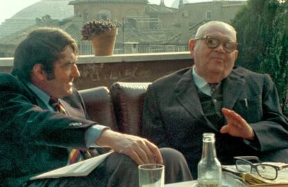 Claude Lanzmann, a la izquierda, y Benjamin Murmelstein, en un fotograma de 'El último de los injustos'.