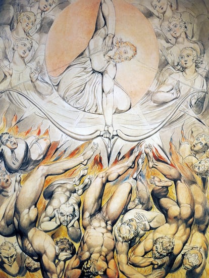 Ilustración de William Blake para el 'Paraíso perdido' de John Milton. 