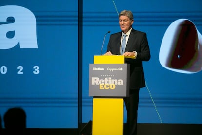 Luis Abad, consejero delegado de Capgemini España, durante los premios a la innovación sostenible Retina, celebrados este lunes.