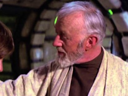 Obi-wan Kenobi, el mentor más famoso de la historia del cine, en una escena de ‘La Guerra de las Galaxias’.