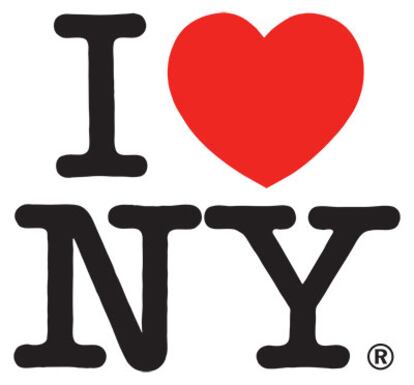 El diseño "I [love] New York, una de las obras más emblemáticas de Milton Glaser.