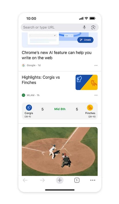 Deportes mejorados en Google Chrome