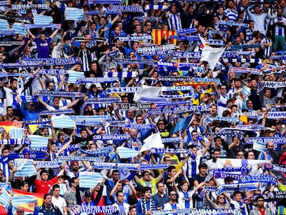 La afición del Espanyol, en una foto de archivo.