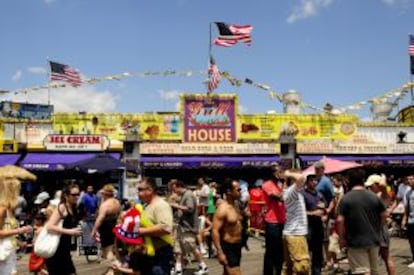 Casetas en Coney Island (Nueva York).