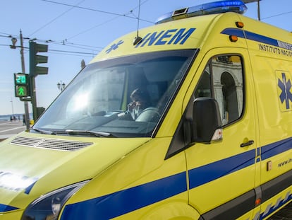 Una ambulancia del servicio médico portugués.