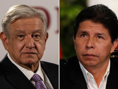Los presidentes de México y Perú, Andrés Manuel López Obrador y Pedro Castillo.