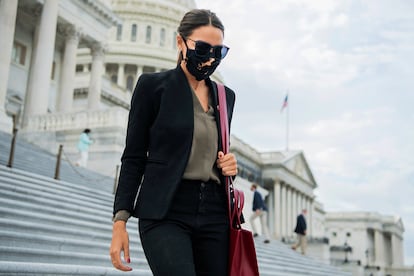 Alexandria Ocasio Cortez en el Capitolio el pasado verano.