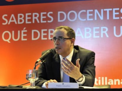 Pablo Cevallos, viceministro de Educaci&oacute;n de Ecuador, durante el foro celebrado en Buenos Aires.