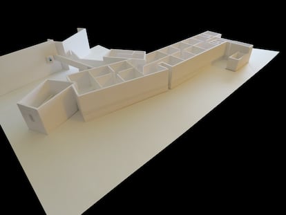 Maqueta del edificio Poniente, ampliación del Museo de Arte Contemporáneo de Serralves, de Álvaro Siza.