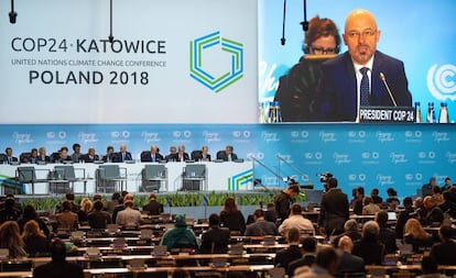 Líderes mundiales durante la cumbre del clima celebrada en diciembre de 2018 en la ciudad polaca de Katowice.