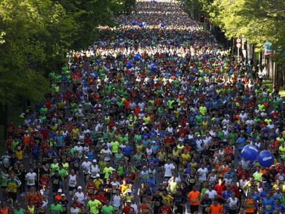 Los corredores, en la Castellana.