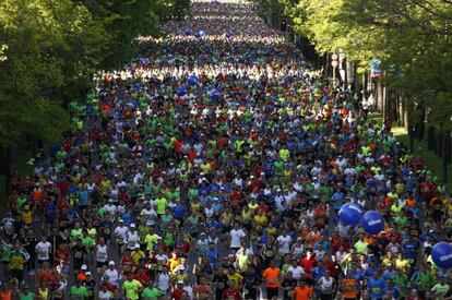 Los corredores, en la Castellana.