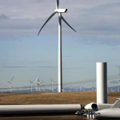 Aerogeneradores de Vestas en el parque eólico de Sacramento, en California.