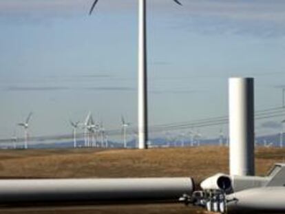 Aerogeneradores de Vestas en el parque eólico de Sacramento, en California.