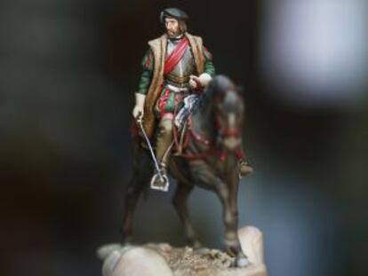 Miniatura de un soldado de plomo del siglo XVII.