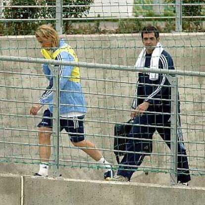 José María Gutiérrez, Guti, al término del entrenamiento