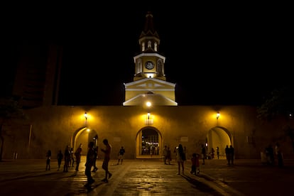 Torre del reloj en Cartagena, Colombia