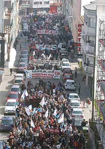 Manifestación de Nunca Máis en Cee (A Coruña).