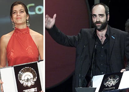 Laia Marull y Luis Tosar, Conchas de Plata a las mejores interpretaciones  por la película <i>Te doy mis ojos.</i>