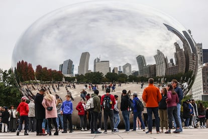 'Cloud Gate', conocido como 'The Bean', en Millennium Park, Chicago.