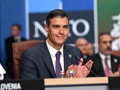 Pedro Sánchez, este martes, en la cumbre de la OTAN en Vilnius.