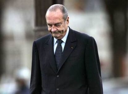 El presidente Jacques Chirac, durante los actos por el 35º aniversario de la muerte del general De Gaulle, en 2005.