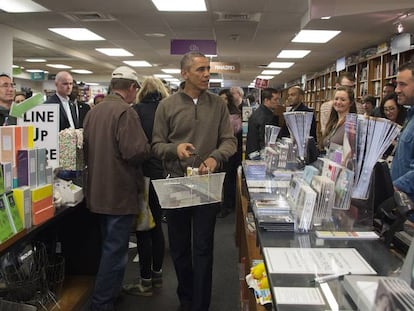 Barack Obama, en la librería independiente de Washington Politics and Prose, en 2014.