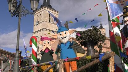 Los Guachis, los duendes de las Navidades Mágicas, esta mañana durante la presentación.