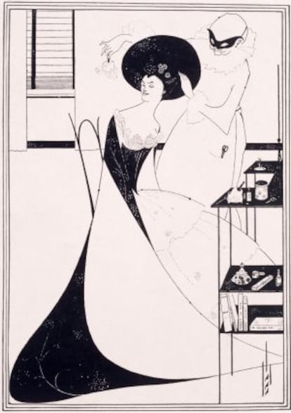 'The Toilette of Salome' (1894), de Aubrey Beardsley, una de cuyas versiones se expone en el Museo Británico de Londres.