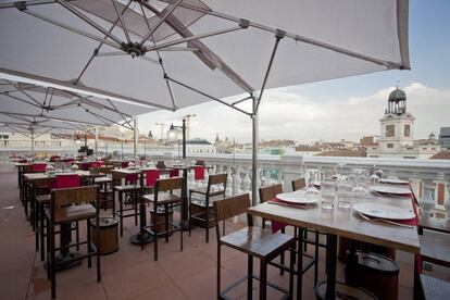 Terraza del restaurante Puertalsol by Chicote.