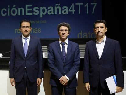 De izquierda a derecha, Rafael Dom&eacute;nech, Jorge Sicilia y Miguel Cardoso.