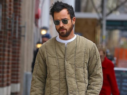 Justin Theroux paseando por las calles de Nueva York.