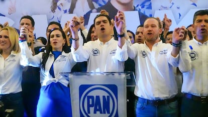 Jorge Romero en la sede nacional del PAN