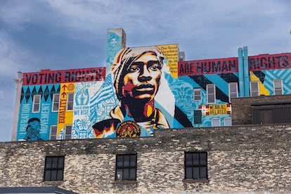 Mural en favor del derecho al voto en Milwaukee, la ciudad más poblada de Wisconsin.