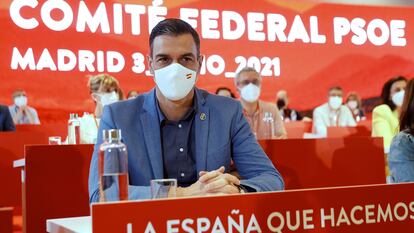 Pedro Sánchez, el pasado sábado durante la reunión del Comité Federal del PSOE.