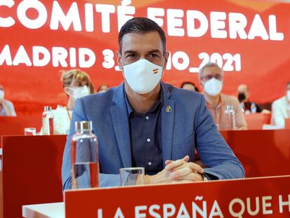 Pedro Sánchez, el pasado sábado durante la reunión del Comité Federal del PSOE.