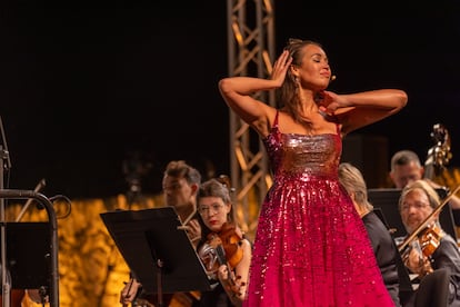 Un momento de la actuación de la soprano Nadine Sierra en el festival de Cap Rocat, el 6 de agosto de 2023. 