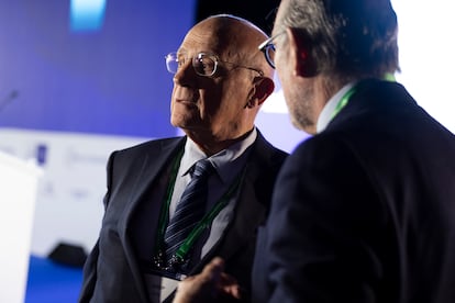 El presidente del Banc Sabadell, Josep Oliu, en la 40ª Reunión Anual del Cercle d’Economia, en mayo pasado.