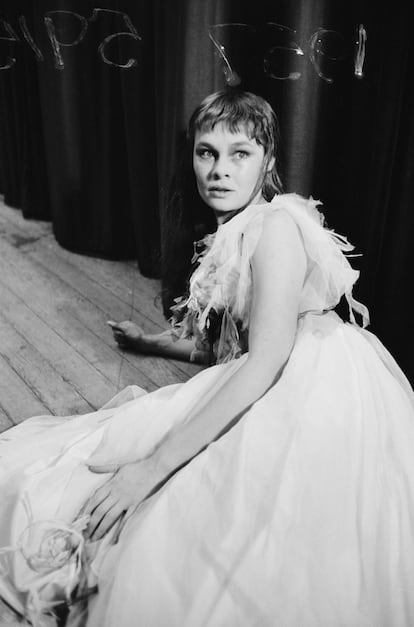 Judi Dench, en el ensayo de 'Hamlet' en el Old Vic de Londres, el 11 de septiembre de 1957.