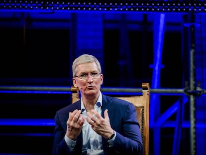 Tim Cook, en el Startup Fest en Amsterdam.