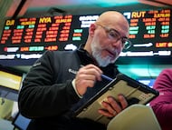 Un operador de la Bolsa de Nueva York.