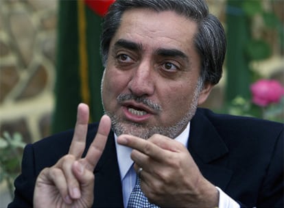 El candidato opositor afgano,  Abdulá Abdulá.