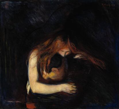 'Amor y dolor (El vampiro)' (1895), de Edvard Munch.