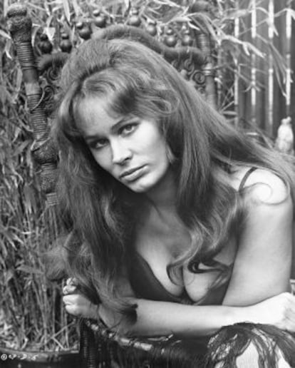 Karen Black durante el rodaje de una película en 1971.